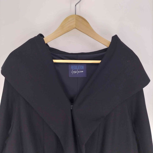 レギュレーションヨウジヤマモト REGULATION Yohji Yamamoto 24AW SAXONY R-HOODED CAPE COAT サクソニーRフード ケープ コート レディース JPN:2